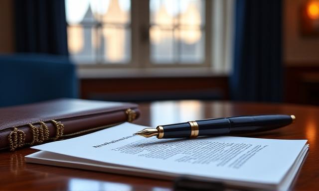 Professional legal consultation desk in London